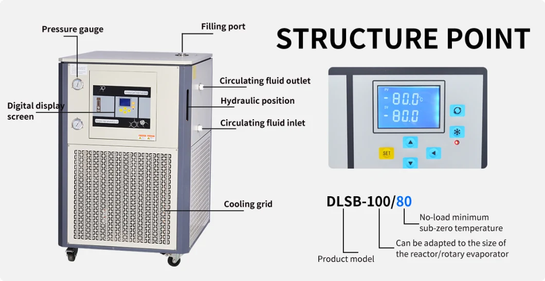 200L -80 Degrees Glycol Water Cooled Recirculating Chiller Ultra Low Temperature Air Chiller